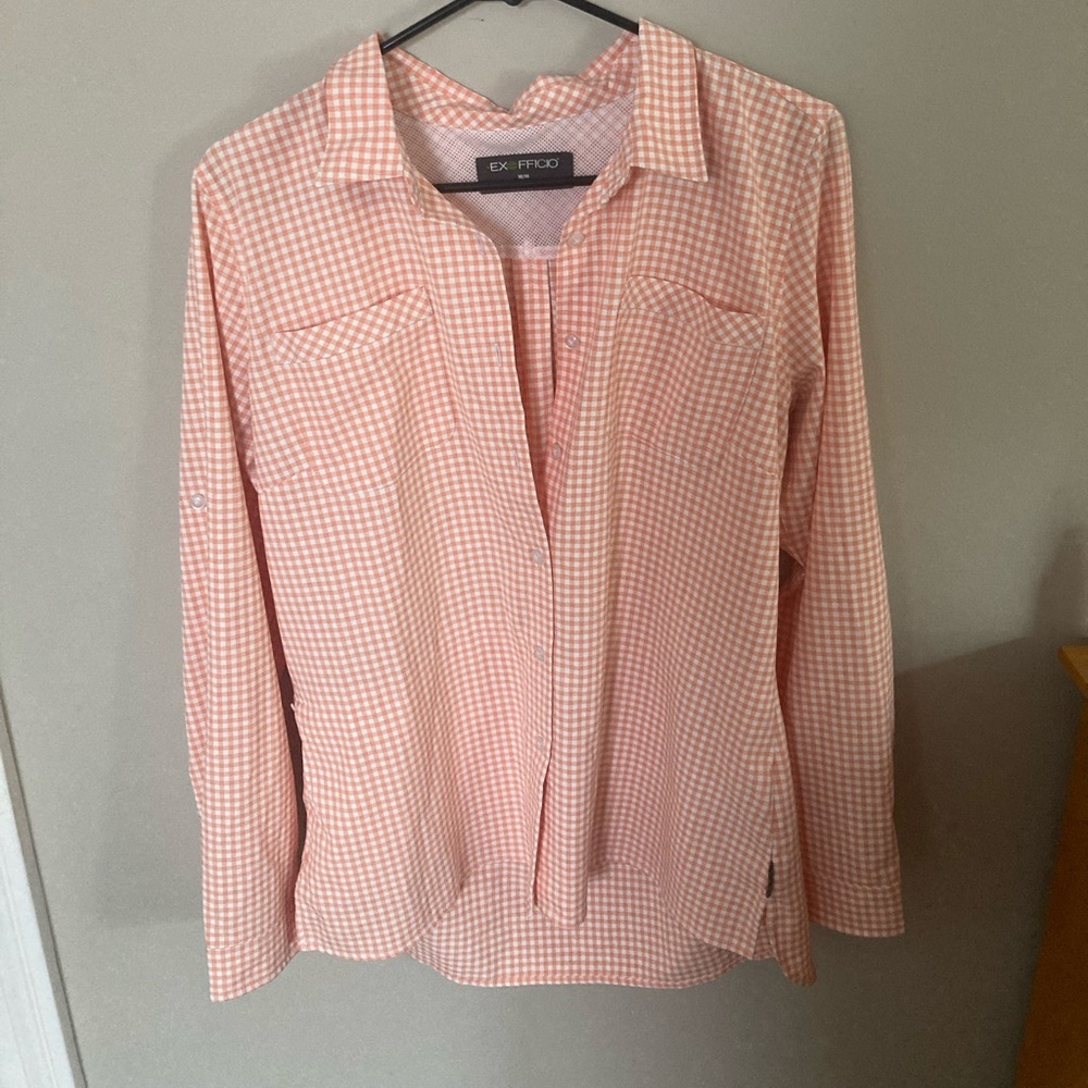 Exofficio orange Gingham Lightweight Button-Up Shirt